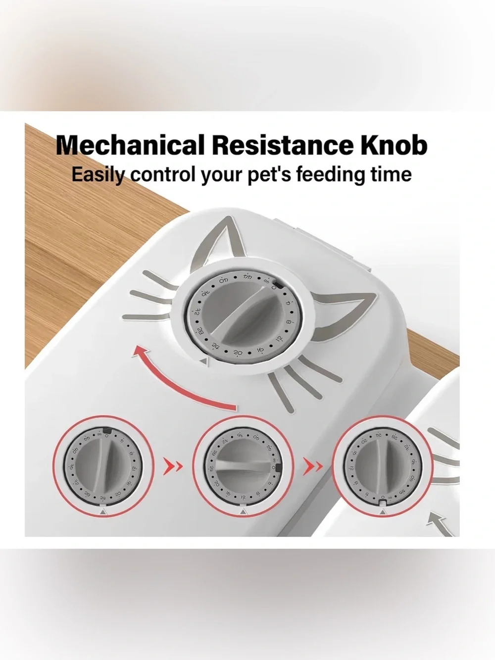 2-Meal Timed Cat Feeder, 48H Wet Food Dispenser with Ice Packs